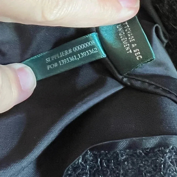 Lauren Ralph Lauren Military Jacket Wool Black Cropped Button Checkered Size 10 - Picture 12 of 16